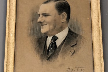 Portrait au pastel de René Baillargeon réalisé en 1943 par un peintre de Civray